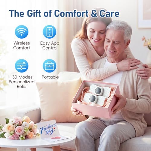Máquina TENS Inalámbrica Comfytemp para Alivio del Dolor, Estimulador Muscular FSA Elegible con 2 Juegos, 30 Modos, Dispositivo TENS Recargable con - imagen 8