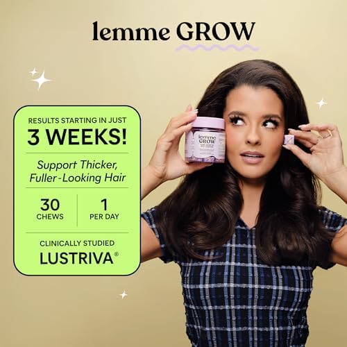 Lemme Grow Suplemento para el Crecimiento del Cabello en Gominolas con Vitaminas para Hombres y Mujeres, Biotina y Lustriva, Sabor Berry, 30 Días - imagen 7