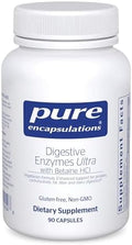 Pure Encapsulations Enzimas Digestivas Ultra con Betaína HCl - Suplemento Vegetariano para Apoyar la Digestión de Proteínas, Carbohidratos, Fibras y - imagen 1