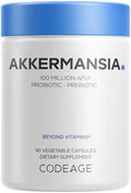 Suplemento Probiótico Codeage Akkermansia Muciniphila - Suministro de 3 Meses - 90 Cápsulas de Inulina de Achicoria - 100 Millones AFUs - Sin Gluten - imagen 1