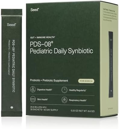 Seed PDS-08 Synbiótico Pediátrico Diario - Prebiótico y Probiótico a Base de Fibra para Niños - Salud Digestiva y Alivio del Estreñimiento - 30 - imagen 1