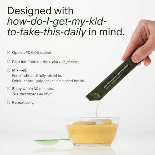 Seed PDS-08 Synbiótico Pediátrico Diario - Prebiótico y Probiótico a Base de Fibra para Niños - Salud Digestiva y Alivio del Estreñimiento - 30 - imagen 3