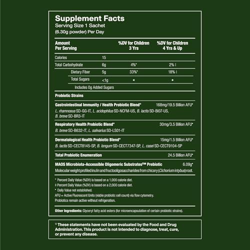 Seed PDS-08 Synbiótico Pediátrico Diario - Prebiótico y Probiótico a Base de Fibra para Niños - Salud Digestiva y Alivio del Estreñimiento - 30 - imagen 4