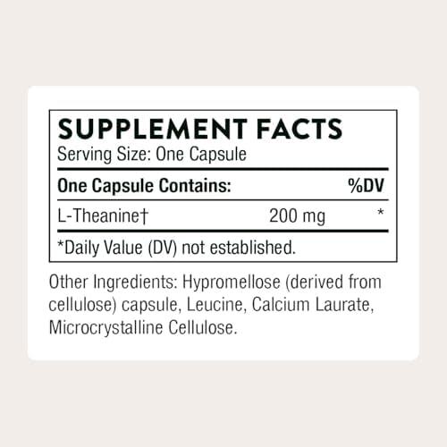 THORNE - L-Theanina 200 mg - Apoya la Respuesta al Estrés, Relajación, Concentración, Memoria y Estado de Ánimo Positivo - Aumenta la Producción de - imagen 2