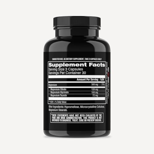 Suplemento de Complejo de Magnesio Jocko Fuel - Cápsulas de Glicinato, Citrato y Taurato de Magnesio para Recuperación Muscular, Relajación, Soporte - imagen 3