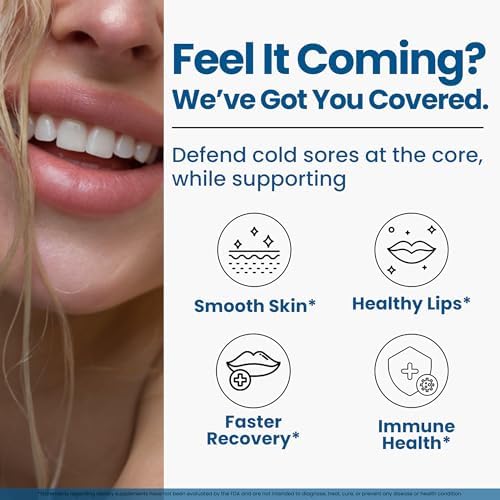 Tratamiento de Herpes Labial con Lisina, Pre-Probióticos y Vitamina C | Suministro para 1 Mes | Cápsulas Supercargadas de Lisina con Rhamnosus y - imagen 4
