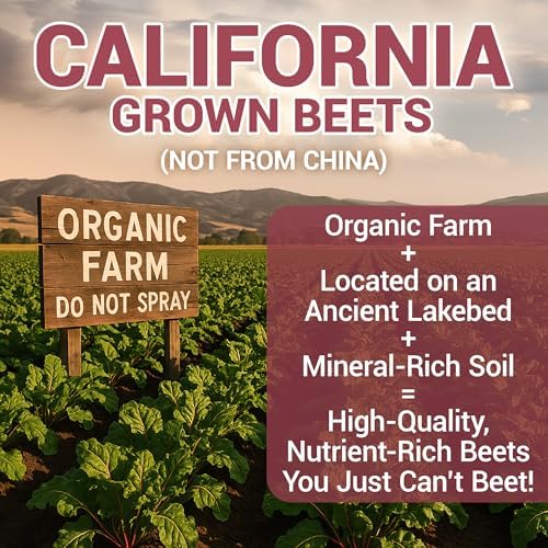 Polvo de Remolacha Orgánica Cruda Dr. Berg de Remolachas Cultivadas – Certificado Orgánico USDA para Apoyar Niveles de Óxido Nítrico, Energía, Flujo - imagen 2