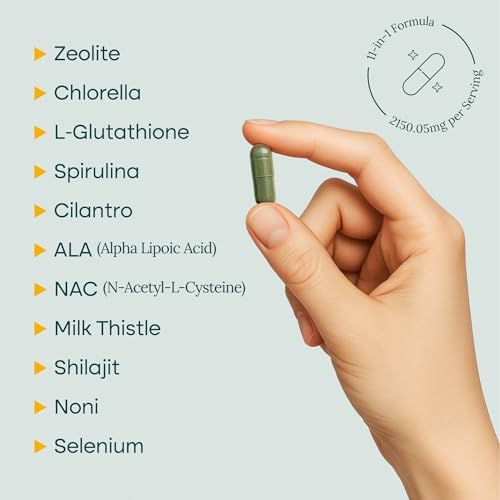 Suplemento Detox y Reparación del Hígado - Detox de Microplásticos y Zeolita para Salud Digestiva, Cognición y Energía Natural - Glutatión, NAC, - imagen 5