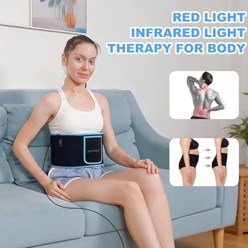 Cinturón de Terapia de Luz Roja e Infrarroja para Alivio Muscular en Cuerpo, Espalda, Hombros y Rodillas, LED 660nm 850nm, Grande y Con Control - imagen 2