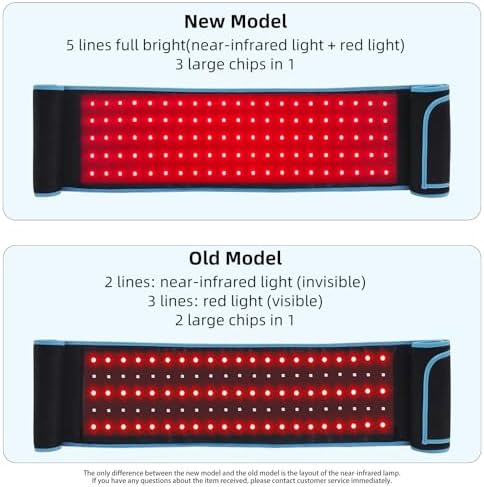 Cinturón de Terapia de Luz Roja e Infrarroja para Alivio Muscular en Cuerpo, Espalda, Hombros y Rodillas, LED 660nm 850nm, Grande y Con Control - imagen 7
