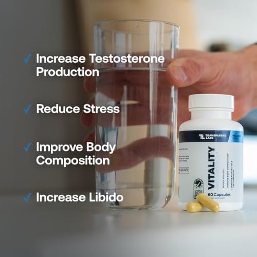 Transparent Labs Vitality Aumentador de Testosterona - Suplemento para Hombres con Ashwagandha KSM-66, Extracto de Shilajit PrimaVie y DIM - 60 - imagen 4