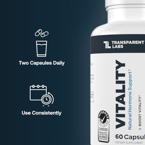 Transparent Labs Vitality Aumentador de Testosterona - Suplemento para Hombres con Ashwagandha KSM-66, Extracto de Shilajit PrimaVie y DIM - 60 - imagen 5