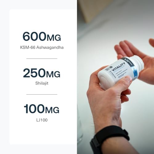 Transparent Labs Vitality Aumentador de Testosterona - Suplemento para Hombres con Ashwagandha KSM-66, Extracto de Shilajit PrimaVie y DIM - 60 - imagen 6