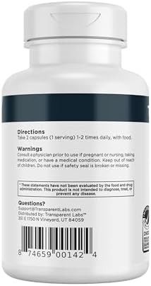 Transparent Labs Vitality Aumentador de Testosterona - Suplemento para Hombres con Ashwagandha KSM-66, Extracto de Shilajit PrimaVie y DIM - 60 - imagen 8