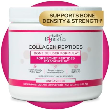 FORTIBONE Colágeno Hidrolizado en Polvo para Mujeres y Hombres, Constructor Esencial de Huesos, Apoyo Clínico para Fuerza y Densidad Ósea, Sin Gluten - imagen 1