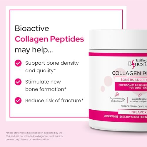 FORTIBONE Colágeno Hidrolizado en Polvo para Mujeres y Hombres, Constructor Esencial de Huesos, Apoyo Clínico para Fuerza y Densidad Ósea, Sin Gluten - imagen 3