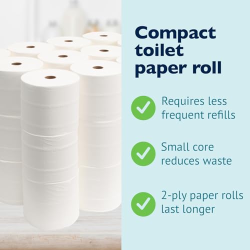 Rollo de Papel Higiénico Morcon M1000 Compacto, 2 Capas, Suave y Absorbente, 1000 Hojas por Rollo, Paquete de 36 Rollos, Ideal para Uso Comercial - imagen 3