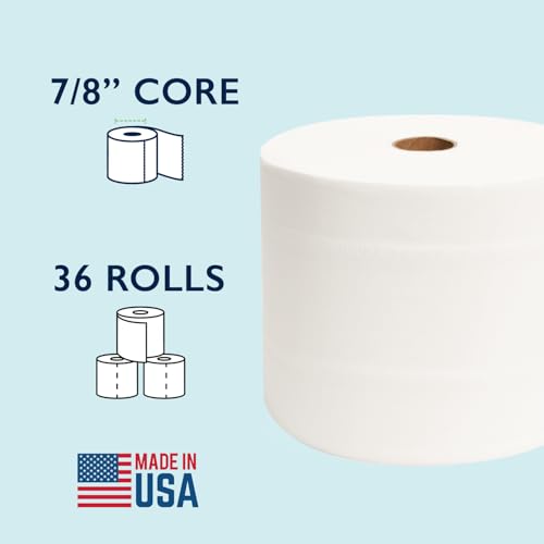 Rollo de Papel Higiénico Morcon M1000 Compacto, 2 Capas, Suave y Absorbente, 1000 Hojas por Rollo, Paquete de 36 Rollos, Ideal para Uso Comercial - imagen 6
