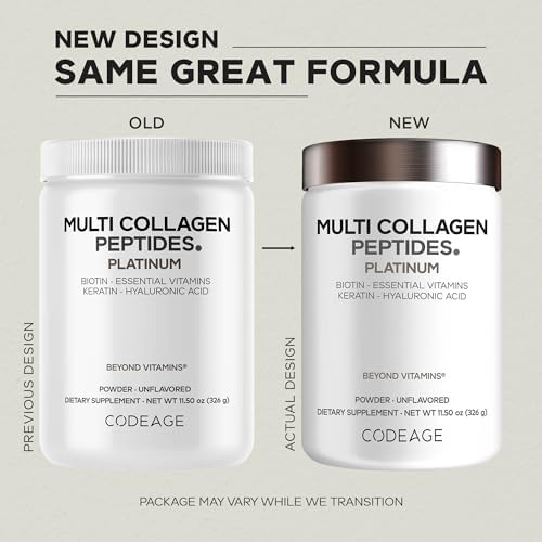 Codeage Multi Colágeno para Mujeres y Hombres con Biotina 10000mcg, Proteína, Ácido Hialurónico y Vitaminas - Crema de Café Sin Sabor 11.5oz - imagen 3