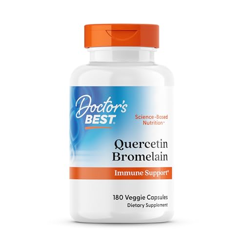 Doctor's Best Quercetina Bromelina, Cápsulas para el Sistema Inmunológico, Corazón, Articulaciones y Respiración Saludable, 180 VC, Vegano y Sin - imagen 2