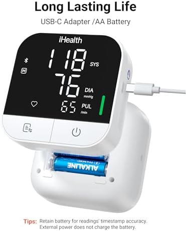 Monitor de Presión Arterial iHealth Track Pro para Brazo, Pantalla LED de Visión Completa, Detección de Cuerpo y Manguito, Compatible con iOS y - imagen 6