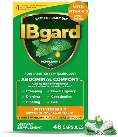 IBgard con Vitamina D, Cápsulas de Aceite de Menta, Apoya la Salud Inmunológica y Digestiva, 48 Cápsulas (Exclusivo de ) - imagen 1