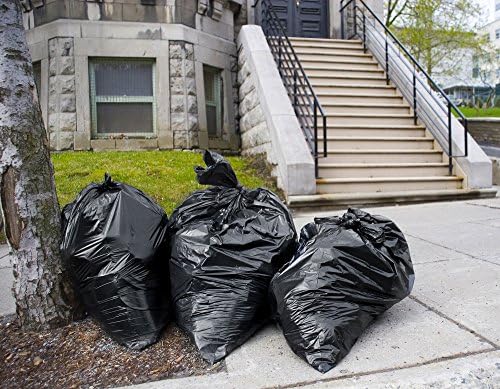 Bolsas de Basura Contractor Tasker de 55 Galones, 3 Mil, Negras (50 Bolsas con Cintas) para Construcción, Resistentes y Extra Grandes - imagen 2