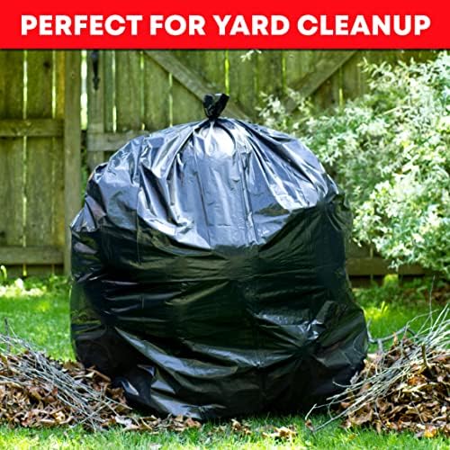 Bolsas de Basura Contractor Tasker de 55 Galones, 3 Mil, Negras (50 Bolsas con Cintas) para Construcción, Resistentes y Extra Grandes - imagen 8