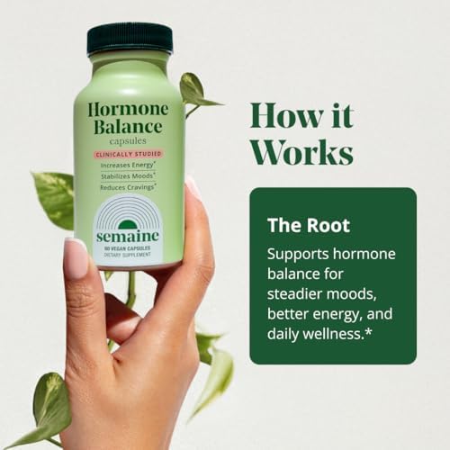 Semaine Balance Hormonal – Piel más clara, mejor estado de ánimo, sueño profundo y hormonas felices. Cápsulas veganas sin hormonas, apoyo - imagen 3