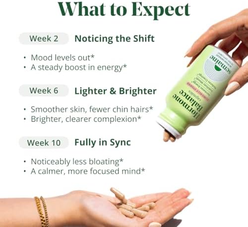 Semaine Balance Hormonal – Piel más clara, mejor estado de ánimo, sueño profundo y hormonas felices. Cápsulas veganas sin hormonas, apoyo - imagen 5