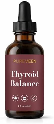 Pureveen Balance de Tiroides, Gotas de Soporte para Mujeres, Suplemento Líquido con Cardo Mariano, Selenio, Zinc y Magnesio, 60ML - imagen 1