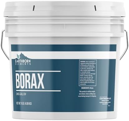 Polvo de Borax Earthborn Elements (1 Galón), Limpiador Multifuncional y Potenciador de Detergente, Cubeta Re sellable (144 Onzas) - imagen 1