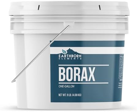 Polvo de Borax Earthborn Elements (1 Galón), Limpiador Multifuncional y Potenciador de Detergente, Cubeta Re sellable (144 Onzas) - imagen 2