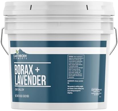 Polvo de Borax Earthborn Elements (1 Galón), Limpiador Multifuncional y Potenciador de Detergente, Cubeta Re sellable (144 Onzas) - imagen 8