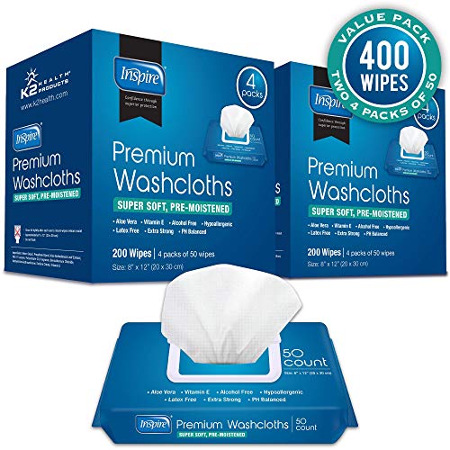 Toallitas Húmedas Inspire para Adultos, Pañuelos de Limpieza Extra Grandes 8x12 para Incontinencia y Cuidado de Ancianos, Paquete de 8 - imagen 6