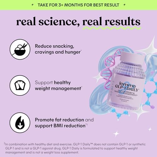 Lemme GLP-1 Soporte Diario, Ingredientes Clínicamente Estudiados para Reducir el Hambre y Antojos, Promover la Producción de GLP-1, 1 Mes de - imagen 4