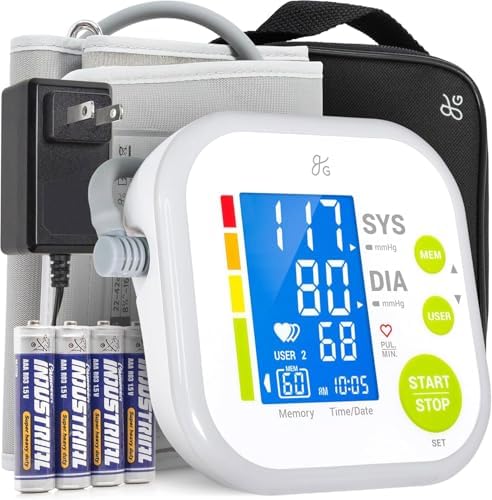 Monitor de Presión Arterial para Brazo Superior Greater Goods - Automático de Un Solo Toque, Manguito de Rango Amplio (22-42 cm), Pantalla Grande - imagen 1