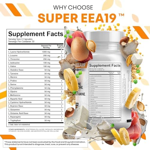 Suplemento de Aminoácidos Clean Nutraceuticals: L-Lisina, L-Treonina, L-Leucina, Isoleucina, Valina, L-Histidina, L-Triptófano, L-Metionina, - imagen 5