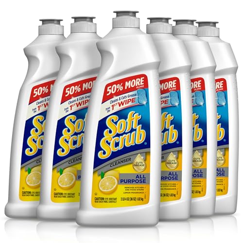 Limpiador Soft Scrub, Fragancia a Limón, 36 Oz, 1 Unidad, Limpiador Multiusos para Cocina, Elimina Grasa, Suciedad, Manchas de Comida y Depósitos de - imagen 1