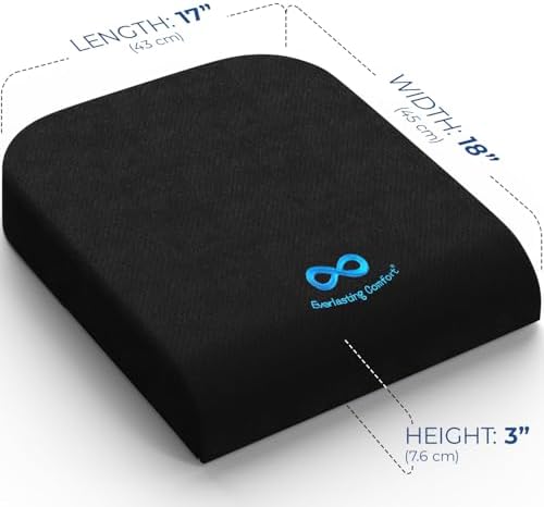 Cojín de Silla de Ruedas Everlasting Comfort con Gel de Memoria - Alivio de Presión y Confort para Adultos y Personas Mayores - Funda Antideslizante - imagen 3