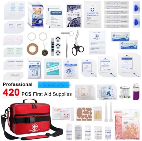 Kit de ros Auxilios Poygik Premium de 420 Piezas para Hogar, Auto, Viajes, Camping, Oficinas y Emergencias al Aire Libre - imagen 2