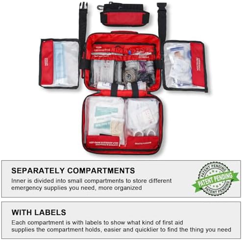Kit de ros Auxilios Poygik Premium de 420 Piezas para Hogar, Auto, Viajes, Camping, Oficinas y Emergencias al Aire Libre - imagen 3