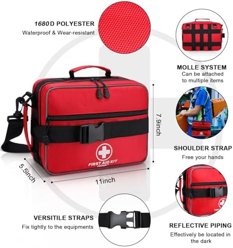 Kit de ros Auxilios Poygik Premium de 420 Piezas para Hogar, Auto, Viajes, Camping, Oficinas y Emergencias al Aire Libre - imagen 4