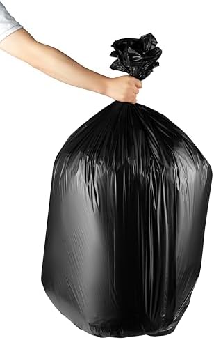 Bolsas de Basura de 55-60 Galones Resistentes - Paquete de 150 Bolsas Grandes - Forros de Basura Negros Comerciales - Hecho en EE. UU. - imagen 5