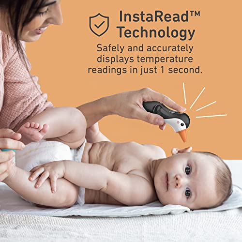 Termómetro de oído Pure Enrichment® PureBaby® Pingüino - Tecnología InstaRead™, pantalla LCD retroiluminada, 10 configuraciones de memoria, lectura - imagen 2