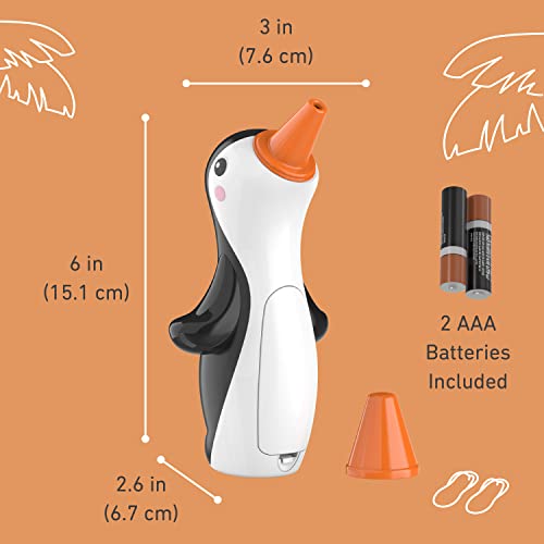 Termómetro de oído Pure Enrichment® PureBaby® Pingüino - Tecnología InstaRead™, pantalla LCD retroiluminada, 10 configuraciones de memoria, lectura - imagen 6