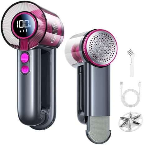 Desfibradora Eléctrica DRFLASH 2 en 1 Recargable - Removedor de Pelusa con 3 Velocidades y Pantalla LED Digital, Carga Rápida Tipo C para Ropa, - imagen 1