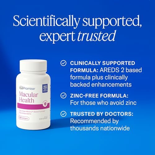 Vitaminas Oculares EyePromise Macular Health - 60 Softgels, Suministro de 30 Días - Suplementos para la Salud de los Ojos Sin Zinc con Omega 3, - imagen 7