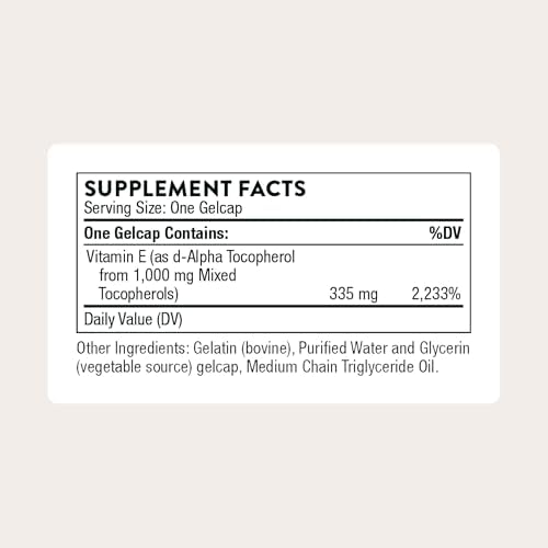 THORNE - Ultimate-E - Suplemento de Vitamina E de Tocopheroles Mixtos - Antioxidantes Liposolubles para el Corazón - Certificado por Terceros - Sin - imagen 2