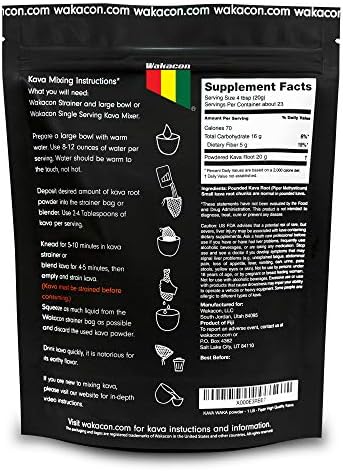 Wakacon Polvo de Raíz de Kava Kava – Auténtico Kava Noble de Fiji – Premium, de Sostenibilidad Responsable, 16 Oz - imagen 2